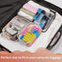 12 PCS Clear Toiletry Bag for Women and Men, Transparent TSA Approved Cosmetic Organizer Pouch (Black, Small)
