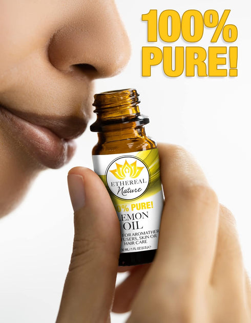 Ethereal Nature 100% Pure Lemon Oil, 1.01 Fluid Ounce