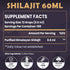 Shilajit Resin Organic Liquid Supplement, Shilajit Himalayan Organic, Shilajit Resin Drop, Shilajit Drop Contain 85 Trace Minerals, Alternative to Resin & Capsules, 60 ml