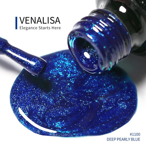 VENALISA Royal Blue Gel Nail Polish, 12ml Dark Blue Soak Off UV LED Nail Gel for DIY at Home