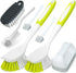 Holikme 7 Pack Dish Cleaning Brush & Pad Set, Kitchen Scrub Brush, Scouring Pad, Bendable Clean Brush & Groove Gap