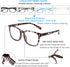 Henotin 4-Pack Blue Light Blocking Reading Glasses, Spring Hinge Computer Readers, Anti UV Ray Square Eyeglasses