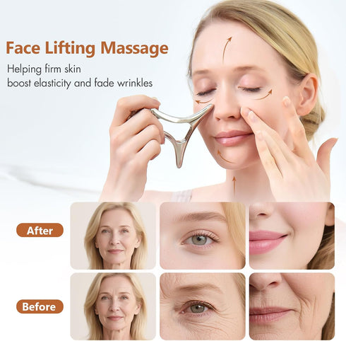 UIWOYI Lymphatic Drainage Massager & Anti Cellulite Massage Tools for Body Sculpting, Metal Gua Sha & Muscle Scraper