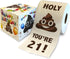 Printed TP 21st Birthday Gift Toilet Paper - Holy You're 21 Bday Party Funny Gag Gift, 500 Sheets