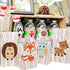 OurWarm 24pcs Woodland Party Favor Bags, 3D Animals Candy Treat Gift Bags with Thank You Stickers for Kids Birthday