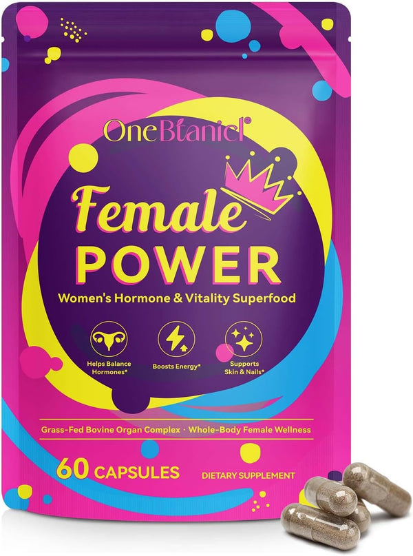 ZIXBMHYJ Beef Organ Supplement for Women, Women's Hormone & Vitality Capsules, Natural Grass