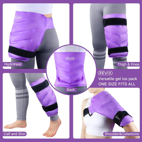 REVIX Extra Large Gel Cold Pack for Hip Bursitis Pain Relief, Cold Therapy Hip Compression Wrap for Hip Replacement &