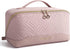 BAGSMART Travel Makeup Bag, Water-Resistant Cosmetic Pouch, Portable Organizer for Toiletries and Brushes, Pink
