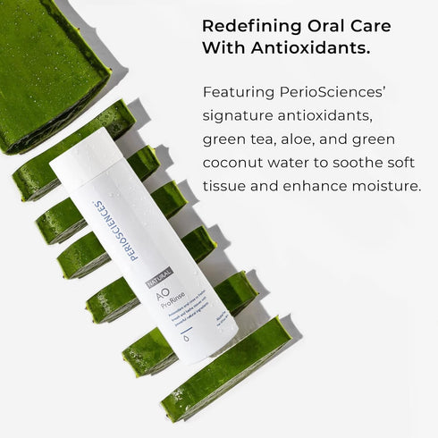 PerioSciences Natural Mouthwash Rinse for Oral Care, Mint Anti Cavity Dry Mouth Plaque Remover - Pack of 2