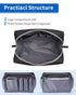 Narwey Makeup Bag Travel Cosmetic Organizer Toiletry Bag with Compartments for Women Girls (Large, Black)