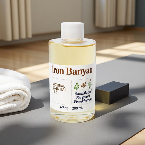 Iron Banyan 200ML Sandalwood Bergamot Frankincense Essential Oil Blend - for Home Aromatherapy Diffuser