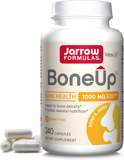 Jarrow Formulas BoneUp, 240 Capsules, 120 Servings, Bone Support & Skeletal Nutrition, Includes Vitamin D3, K2 & Calcium