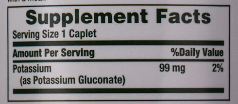 Nature's Bounty Potassium, 99 mg, 100 Caplets - Supports Fluid Balance