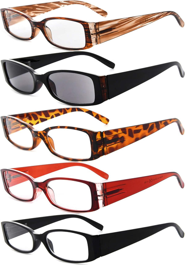 Eyekepper 5 Pairs Reading Glasses for Women - Includes Reader Sunglasses +3.50 Reading Eyeglasses