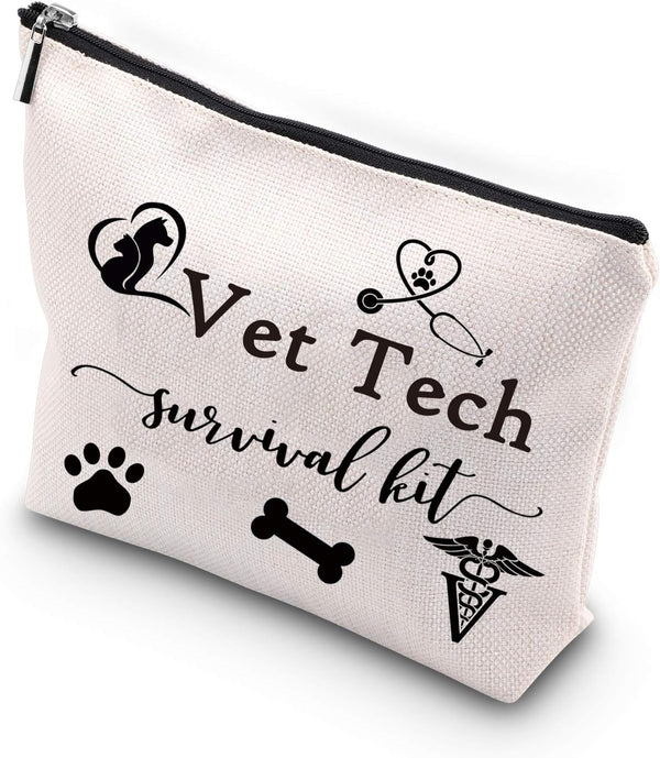 WCGXKO Veterinary Technician Gift, Vet Tech Survival Kit, Portable Travel Accessories Toiletry Bag Makeup Bag