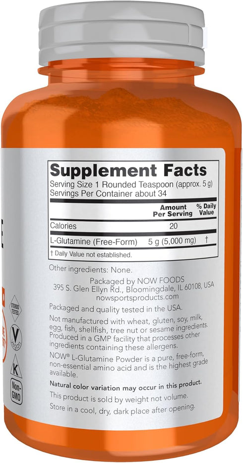Now Foods L-Glutamine Pure Powder, 6 oz