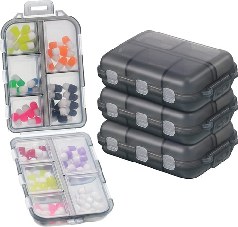 10 Grids Pill Organizer Box, Portable Waterproof Pill Case Holder for Purse, Vitamins, Fish Oil, Daily Travel Use (4