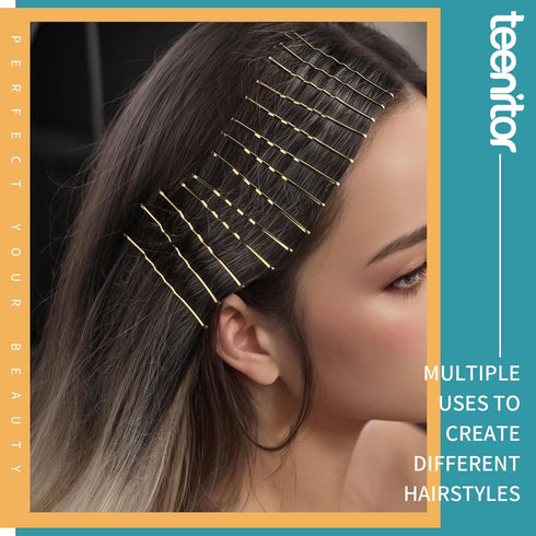 Teenitor 250count Bobby Pins, 2.75inch Large Bobby Pins, Brown Black Blonde Silver for Women Girls, Large Pins for