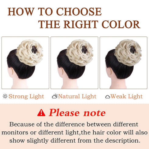 MORICA Messy Bun Hair Piece for Women - Elastic Wavy Curly Fake Bun Hair Extension Chignon Ponytail Hairpieces (Ash