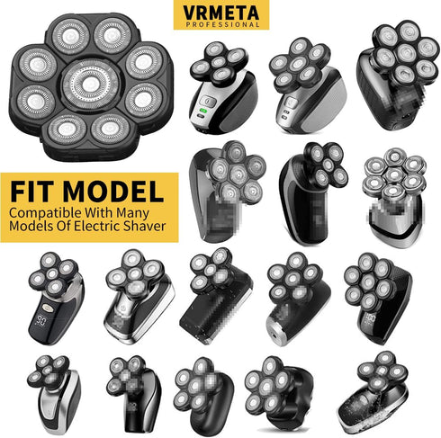 Upgraded Version 9 Blades Head Shaver Replacement Head, Replacement Shaver Head Blade for Electric Razor
