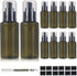 Sookdeo Mini Dispenser Portable Free Refillable Bottle with Pump & Lid for Travel Shampoo Conditioner Shower Soap Work Hand Dish Soap Lotion Makeup Essential Oil, 10 Pack, 3oz, 100ml (Green) by SOOKDEO