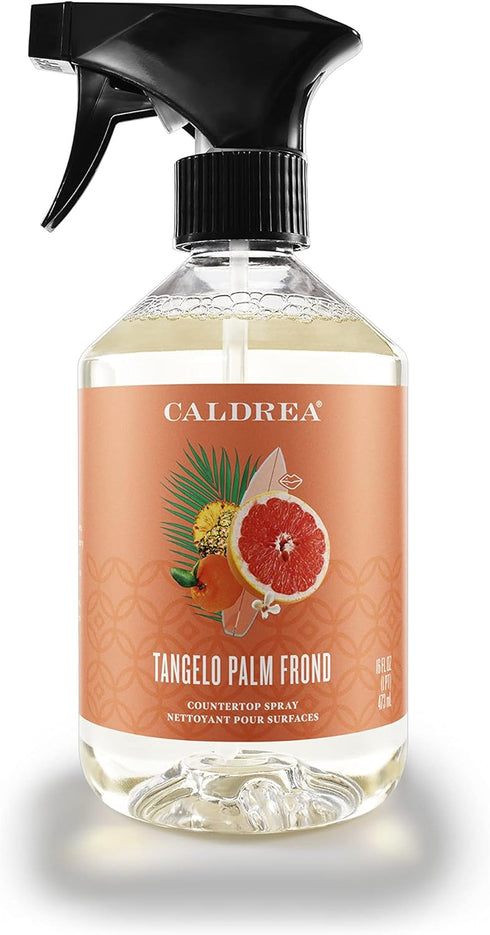Caldrea Multi-surface CounterTop Spray Cleaner, Vegetable Protein Extract, Tangelo Palm Frond Scent, 16 Oz