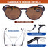 AQWANO 3 Pack Bifocal Reading Sunglasses, Fashion Bifocal Sun Readers for Women Men, 1.0