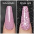 Pink Gel Nail Polish, Reflective Glitter Gel, Diamond Shimmer Nailpolish, Soak Off UV LED Cure Required for Nail Art