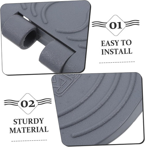 2pcs Set Universal Wheelchair Footplates Heavy Duty Sturdy Pedal Footrest Replacement for Elderly Mobility and Daily