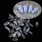 Sethexy Short Oval False Nails - 500Pcs Full Cover Acrylic Nail Tips for Art Nail Design (Clear)