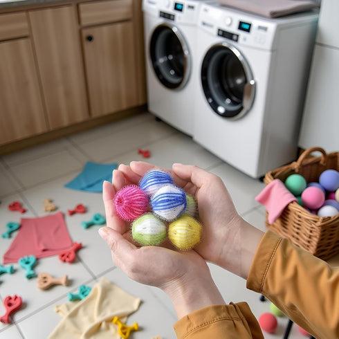 Seadiquiet 5Pcs Reusable Hair Remover, Washing Machine Hair Catcher Laundry Ball Dryer Ball for Clothing Dog Cat Pet