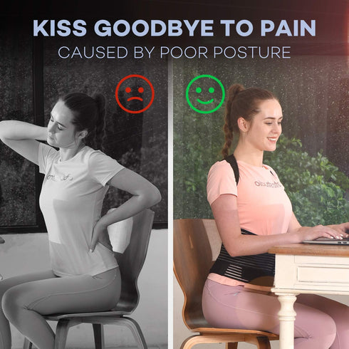 Omples Posture Corrector for Women and Men, Thoracic Back Brace Straightener for Body Correction and Neck Pain Relief,