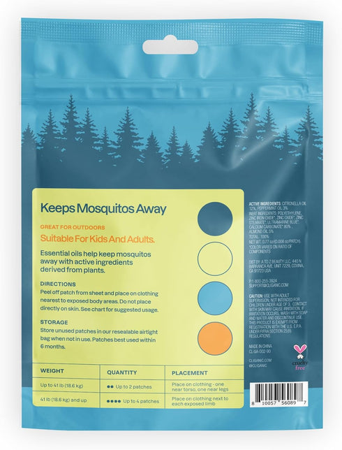 Cliganic Mosquito Repellent Stickers, 90 Pack Patches for Kids & Adults, DEET-Free Citronella Oil