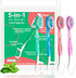 5 in 1 Disposable Mini Toothbrushes, Portable Travel Toothbrush, 24 Packs, Prepasted Oral Care Mint