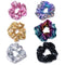 Shiny Scrunchies Metallic Tone Hair Bands, Elastic Hair Ties Set, Glitter Ponytail Holders for Women