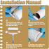 DrDirt 2-in-1 Floor Lint Roller, 7.4-Inch Sticky Rollers with 50 Sheets/Roll, Long Handle for Cleaning Carpets