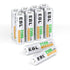 EBL AA Batteries, 10 Counts, 2500mAh, 1.2V High Performance, Precharged Ni-MH Rechargeable