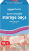 Amazon Basics Quart Food Storage Bags, Stand & Fill, 150 Count Pack