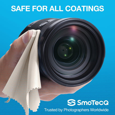 SmoTecQ 32 Pack Microfiber Cleaning Cloths for Glasses (Individually Wrapped) - Premium Optical Lens Cleaner