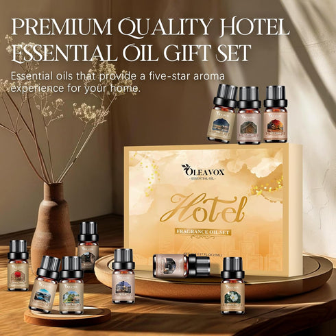 Set, 10x5ml Hotel Diffuser Oils Gift Luxury Fragrance Oil Blend, Hotel Essential Oils for Diffusers for Home, Candle