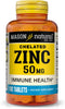 Mason Natural Zinc 50 mg - 100 Tablets, Supports Antioxidant Health, Aids B Vitamin Absorption, Immune Function