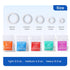 JMU Clear Orthodontic Elastics 3/8 Medium, 300 Pack Latex Free Dental Rubber Bands Made in USA