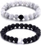 Softones Womens Lava Stone Distance Bracelets for Men Aromatherapy Anxiety Essential Oil