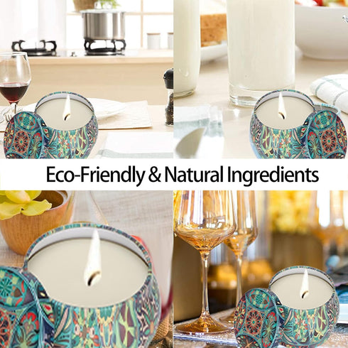 ZDAGELD Set 6 Pack Scented Candles for Home, Soy Wax Aromatherapy Candle for Relaxation, Portable Travel Tins, Lasting