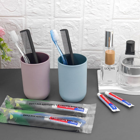 100 Pack Disposable Toothbrushes with Toothpaste and Comb, Individually Wrapped, 10g Travel Toothpaste, 7inch Comb