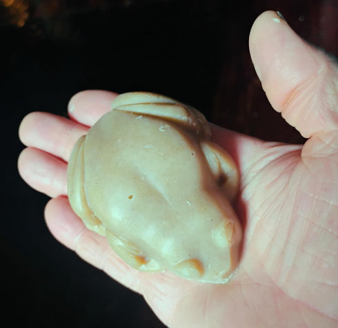 WFG WATERFALL GLEN SOAP COMPANY, LLC Nathan Frog Soap, Honeysuckle Natural Vegan Bath Soap with Shea Butter