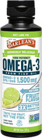 Barlean's Key Lime Pie High Potency Omega 3 Fish Oil Liquid Supplement, 1500mg of EPA & DHA Fatty Acid, 8 oz