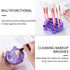 Silicon Makeup Brush Cleaner Mat with Drying Manual, Cosmetic Brush Cleaning Pad (Purple)