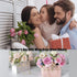 Wazoci 4pcs Paper Flower Bags for Bouquets, Flower Boxes for Arrangements, Paper Flower Gift Bags with Handles Florist