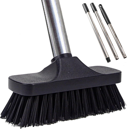 Push Broom Brush Stiff Bristles Floor Cleaning Brush Multi-Purpose Scrubber Brushes for